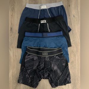 Lot of SAXX 24-Seven Kinetic Men’s Boxer Briefs - 4 Pairs